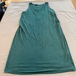 Gap Maternity XXL Forest Green Ruched Tank Dress Sleeveless Scoop Neck Jersey